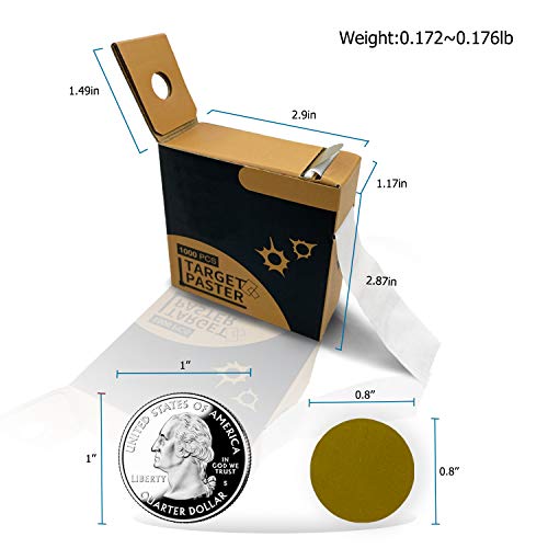 Hivista Shooting Target Stickers, 1000 Pcs 3/4" Dot Stickers Round Labels With Storage Box For Shooting Target Pasters, Office,Student Classroom(Sand Color) #TOP4