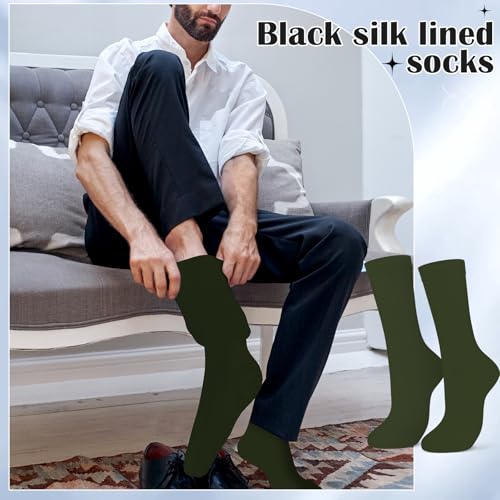 Image of 4 Pairs Silk Liner Socks Ultra-lightweight Hiking Liners Calf Sweat Absorption Socks for Adult