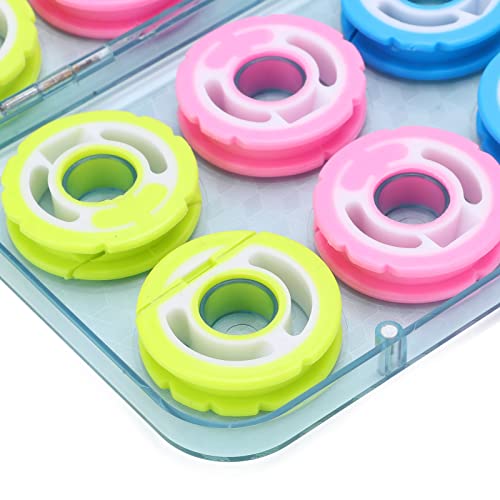 Agatige Silikon-Hauptspulenbox mit 16 Wellen Doppelrillen-Angelschnur-Aufbewahrungshalter Angelschnurspule – Bild 8