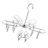 OFFSCH Sturdy Stainless Steel Multi-Clip Rack Drying Socks Underwear Hats Space-Saving Easy to Store