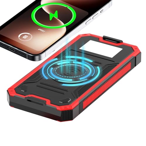 Paquete de batería de carga solar | 10000 mAh de supervivencia impermeable | Batería de carga inalámbrica con energía solar - para cámara, tablet, smartphone, camping, viajes, viajes, pesca