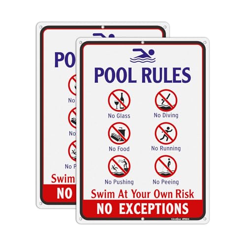 RISE Aquatics Event Display - Medium Beige Swim Sign - Tabletop Mount - Sports Facility, Event