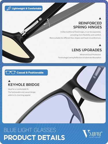 Blue Light Blocking Glasses For Men/Women Anti-Fatigue Computer Monitor Gaming Improve Sleep Reduce Eye Strain Gamer Glasses - Image 6