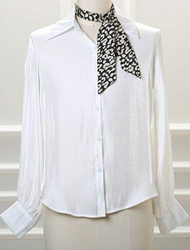 Allegra K Leopard Animal Print Pattern Skinny Scarf Long Neck Scarves Headband for Women2