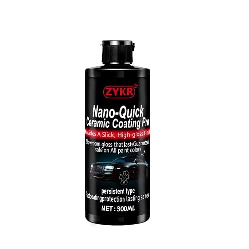 ZYKR Nano-Quick Ceramic Coating Pro& Ceramic Car Wax – High Gloss Mirror Shine & UV Protection, Safe on All Finishes, 300ML (1 Pack)