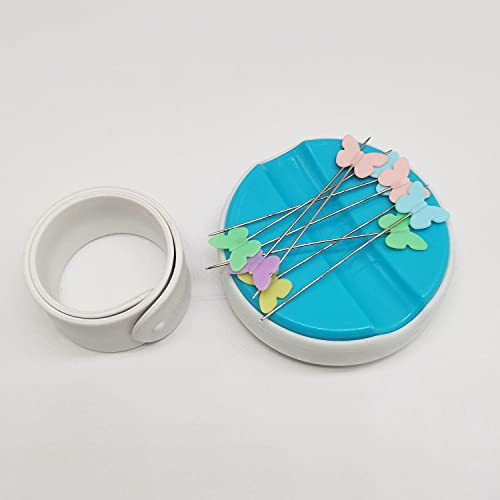Honeysew Magnetic Wrist Pin Holder Quilting Pincushions Sewing Pin Cushion Caddy Storage Pincushion (Blue) #TOP3