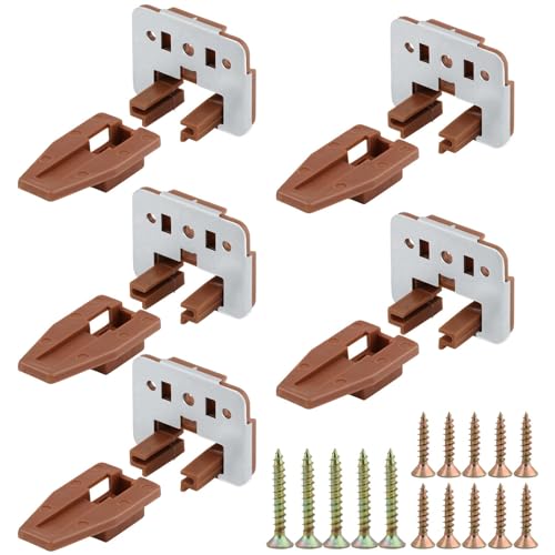 5 Sets Drawer Guide Kit,Drawer Slides Guides for Kenlin Rite-Trak II,Dresser Drawer Replacement Parts Repair Kit,with Metal Backing,Replacement Parts for Kenlin Rite-Trak II
