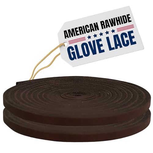 Covey Sports Baseball Glove Laces for Repair & Relacing - Genuine American Rawhide Leather Glove Lacing Kit - Softball Lacing Mitt Relace Thread Strings - Multiple Colors Available (Brown)