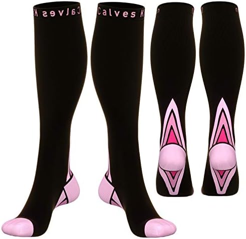(2 Pairs) Compression Socks/Stockings for Men & Women,Speed Up Recovery Best Graduated Athletic Fit for Travel, Running, Nurses,Shin Splints, Flight & Maternity Pregnancy. Boost Stamina, Circulation