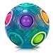 ROXENDA Magic Rainbow Ball con 12 Fori, Puzzle Ball Abilità Gioco - Brain Teaser & Fidget Ball per Bambini da 6 Anni (Blu)