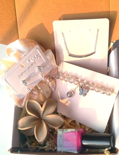 Image of Gift Hamper Styling Fashion Accessories Nacklase Chain, Srunchies, earrings, Nailpolish, Hair culture, & Braclate with Box