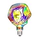 Suprema Dekorative LED-Glühbirne Mini Irregular Globe, Spiraleffekt, Mehrfarbiges Regenbogen-Finish, E27, 210 lm, 1800 K, 220–240 V
