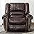 CANMOV Leather Recliner Chair, Classic and Traditional Manual Recliner Chair with Comfortable Arms and Back Single Sofa for Living Room from CANMOV