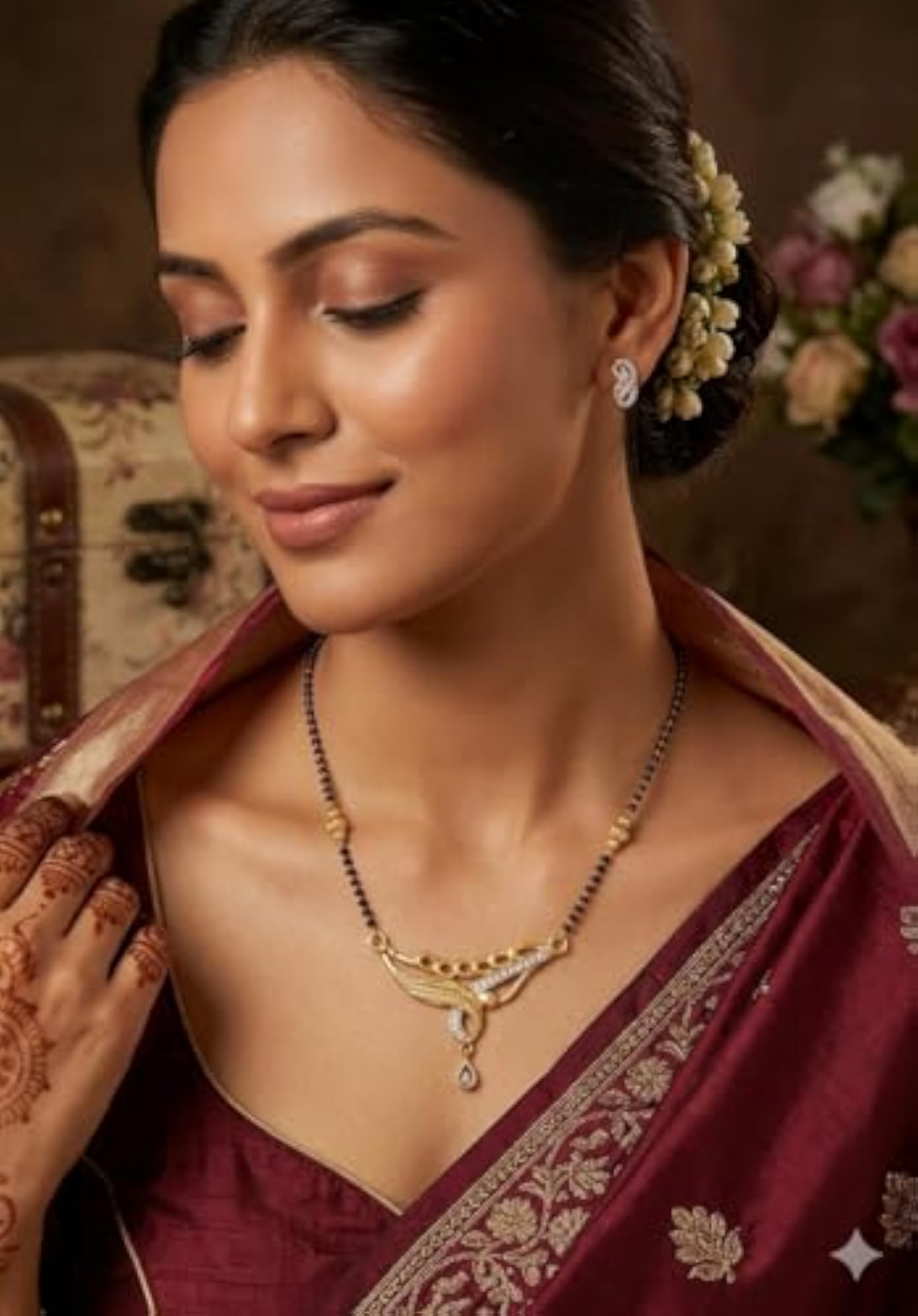 Women's Micro Gold Plated Mangalsutra with Fancy Pendant