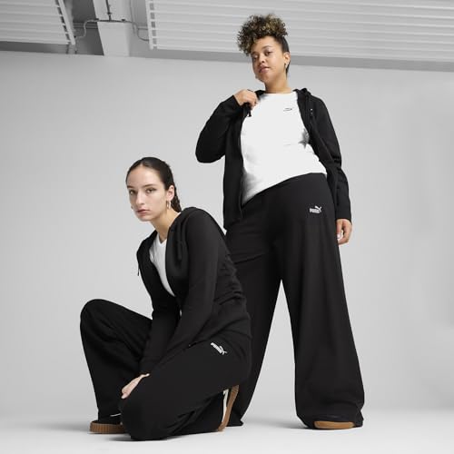 Image of Puma Women's Cotton Classic Essential Logo High-Waist Drawstring Leggings