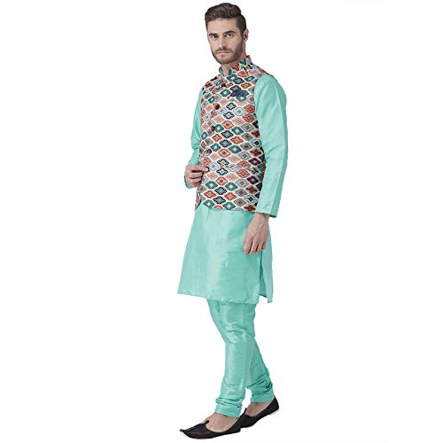 Image of hangup 3pc Kurta Pajama Basket 3PC 58AParrot-KPW 38
