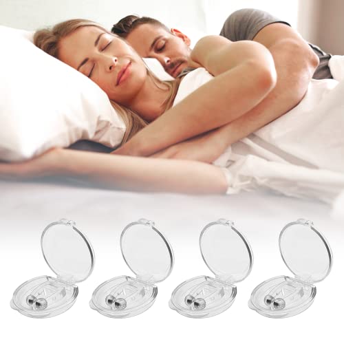 Schnarchstopper Anti Schnarch Nasenclip Verhindern - 4 Stück Schnarchen Anti Snoring Nasenklammer Nasenspreizer Nasendilatator