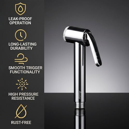 Image of Acetap Chrome Finish Health Faucet Gun Without Hose and Hook | Economical Toilet Spray Gun /Bidet Spray Gun for Bathroom