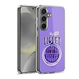 Head Case Designs Licenciado Oficialmente Willy Wonka and The Chocolate Factory Violeta Beauregarde Gráficos Caso Funda de Gel Suave Compatible con Samsung Galaxy S24 5G