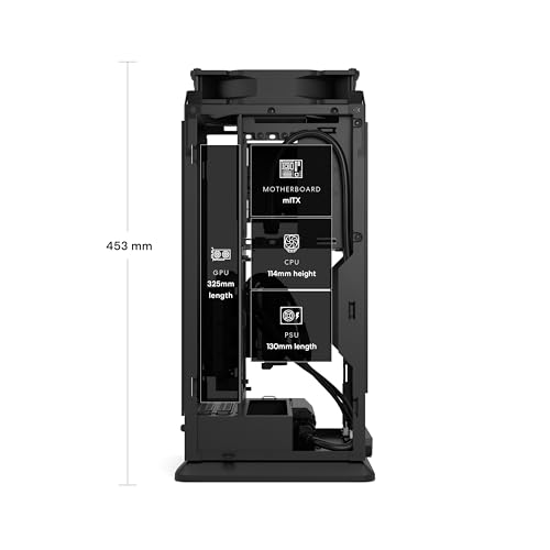 Image of Fractal Design Mood Black PC Case - Sleek Fabric Design, 180mm Top Fan, Conceals 325mm Graphics Card, m-ITX Motherboard Compatible, Easy Access Build, Efficient Cooling