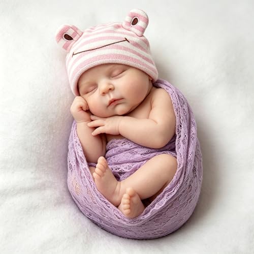 Muñeca Reborn Bebé Silicona 12 Pulgadas Realista miniatura 6