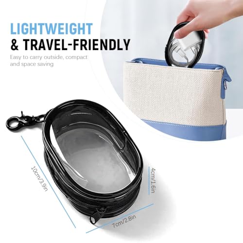 Image of VATTU PVC Transparent Storage Bag for Cable, Chargers, Earphones - Portable Travel Organizer with Quick Release Buckle, Waterproof Small Bag