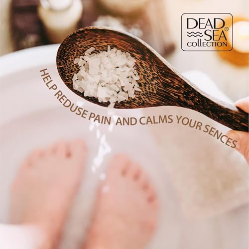 Dead Sea Collection Bath Salts for Men - Muscle Recovery Bath Soak - Sandalwood Mens Pure Sea Salt for Soothing and Relaxing - 37 oz