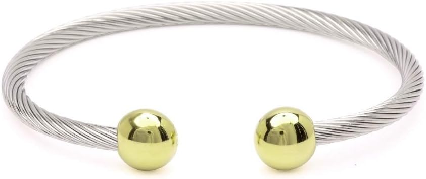 QRAY Combo Deluxe Surgical Steel Golf Athletic Bracelet Men Women C-Shaped Health Wellness Bracelet