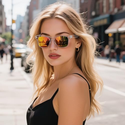 MASDUN Retro Polarized Sunglasses for Women Men Classic Mirror Lens Trendy Sun Glasses (3 Pack)4