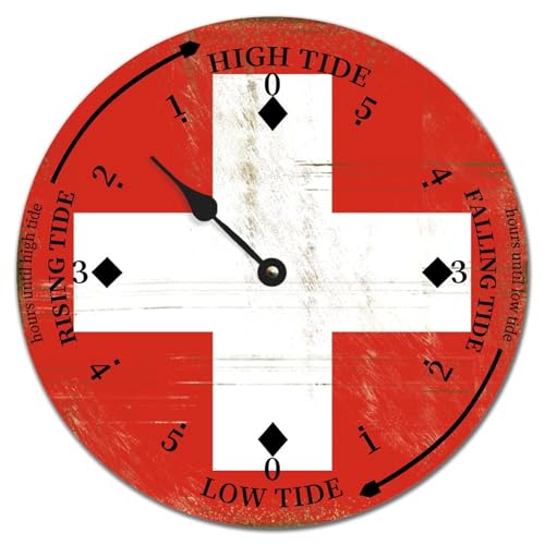 Reloj de marea de madera suizo vintage con acabado texturizado premium 2