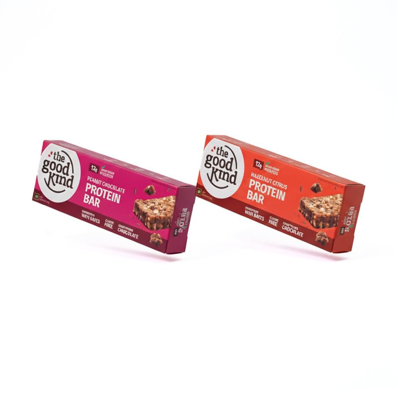 Image of The Good Kind Hazelnut Citrus Protein Bar (3 Pack) & Peanut Chocolate Protein Bar (2 Pack), Plant Based Bar, Perfect for Snacking, Gluten Free, Palm Oil free & Vegan (Combo Pack of 5)
