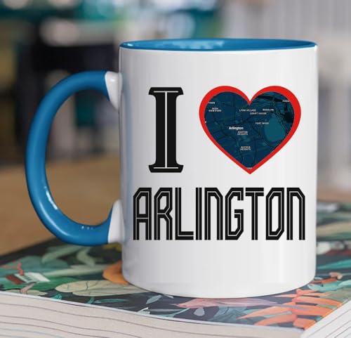 Arlington VA State Map Coffee Mug 11oz Gift