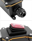 QWORK® IP65 wodoodporny przełącznik liniowy z czerwoną diodą kontrolną, 220V 30A, DPST przełącznik kołyskowy, dwupozycyjny przełącznik wł./wył