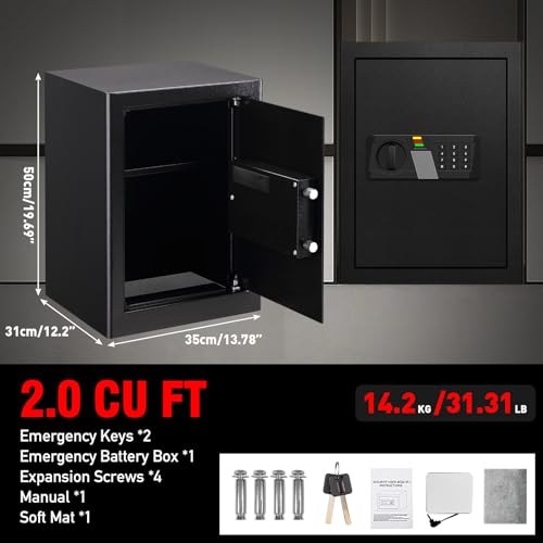 AltiKeep 金庫 家庭用 60L テンキー式 電子金庫 の商品画像 5