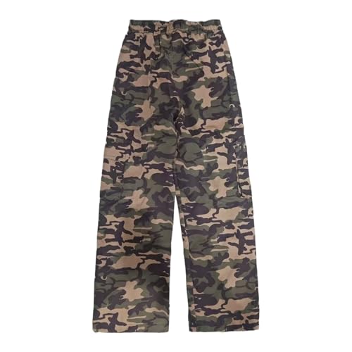 Womens Camo Cargo Pants Wide Leg Drawstring Elastic Waisted Casual Trousers - image 7