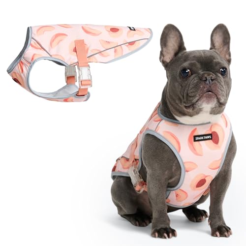 Image of Spark Paws Dog Cooling Vest - SPF 50 UV Sun Protection - Summer Heat Relief Gear for Dogs, Lightweight, Evaporative Cooling - Dog Anxiety Relief Vest During Hot Days - Peaches - Size XL