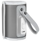 LIONELO Thermup Go Chauffe biberon portable pour maintenir la température, fonction de charge USB, chauffage du lait et des aliments pour bébés, pour voiture, BPA FREE (Gris)
