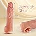 Penis Sleeve with Cock Ring Sex Toys, Ultra-Soft Silicone 7.1'' Cock Sleeve, Reusable Penis Cuff Thickened Testicle Ring Male Adult Toys, Penis Extender and Penis Enlarger for Men