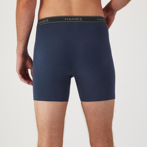 Image of Hanes mens Underwear Boxer Briefs Pack, Cool & Breathable Cotton Moisture-wicking Underwear for Men, No Ride Up