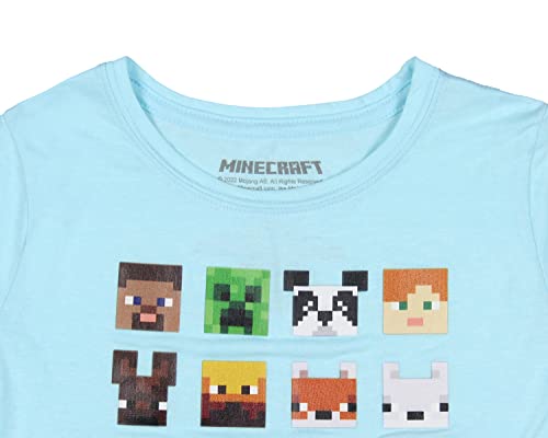 Minecraft Girls' Character Faces Grid Kids Video Game T-Shirt3