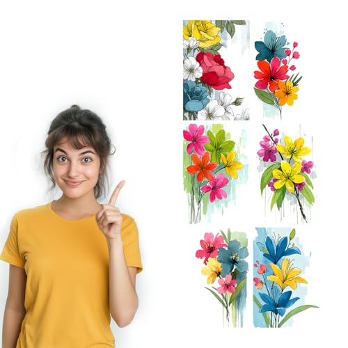 Image of SiddArtify Floral Wall Art Prints Set - Watercolor Flower Poster Decor for Living Room Bedroom Office - 12x18 inch Board Pack of 6