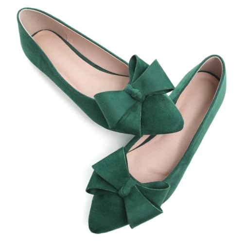 Image of Stunner Womens Flats Fashion Pointed Toe Bowknot Ballet Flats Cute Slip On Dress Flats Comfortable Party Wedding Flats2