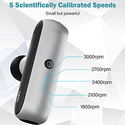 Heychy Mini Massage Gun Deep Tissue,Portable 7Mm Deep Percussion Muscle Massager, Super Small And Quiet Massage Gun Usb A To Type-C Charging With Carry Bag For Travel, Gym, Outdoors, Office And Home #TOP3
