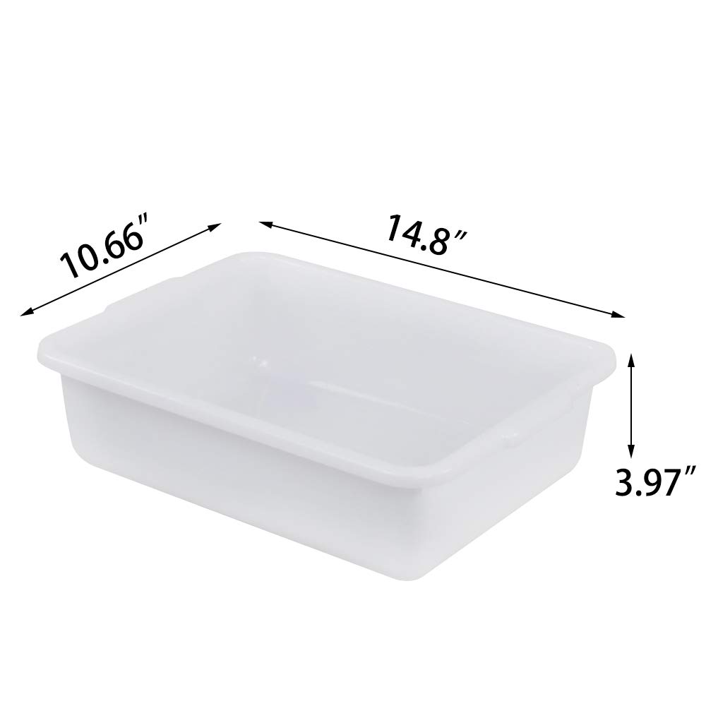 Set di 4 vasche per autobus, in plastica, 8 litri