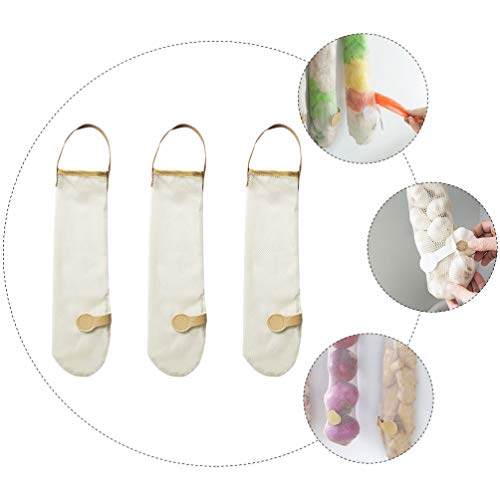 DOITOOL 3Pcs Pendurados Sacos De Armazenamento De Malha Reutilizável Pendurado Malha Bolsa de Armaze