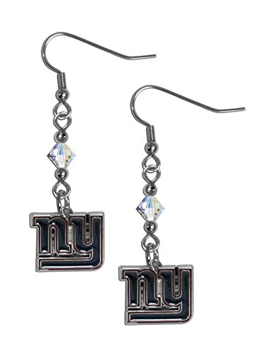 NFL Siskiyou Sports Womens New York Giants Crystal Dangle Earrings One Size Team Color