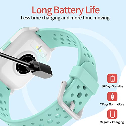 Hengto Kids Smart Watch For Girls Boys, Ip68 Fitness Activity Tracker Watch With Sleep Mode, Pedometers,Waterproof Kids Watch With 20 Sports Modes, Great Gift For Age 6+ Kids Teens (Green) #TOP6