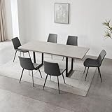 Eleganter minimalistischer Stuhl - Die Oberfläche des Stuhls besteht aus PU-Leder, das weich und bequem ist, um darauf zu sitzen. Die hohe Rückenlehne gibt Ihnen starke Unterstützung, wenn Sie es für eine lange Zeit verwenden.