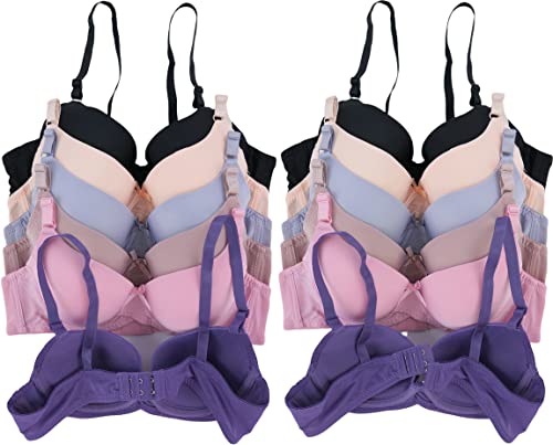 Image of ToBeInStyle Women's Pack of 6 Classic Style Underwire Supportive Padded Bras