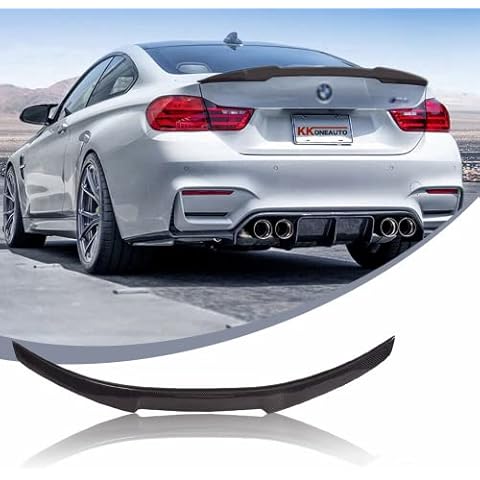 Rear Spoiler Wing Compatible with 2007-2013 E92 M3 328i 335i, 2009-2013 E92 328i 335i 2-Door Coupe, Rear Trunk Spoiler Rear Trunk Lid Wing Spoiler, Carbon Fiber Style Cover